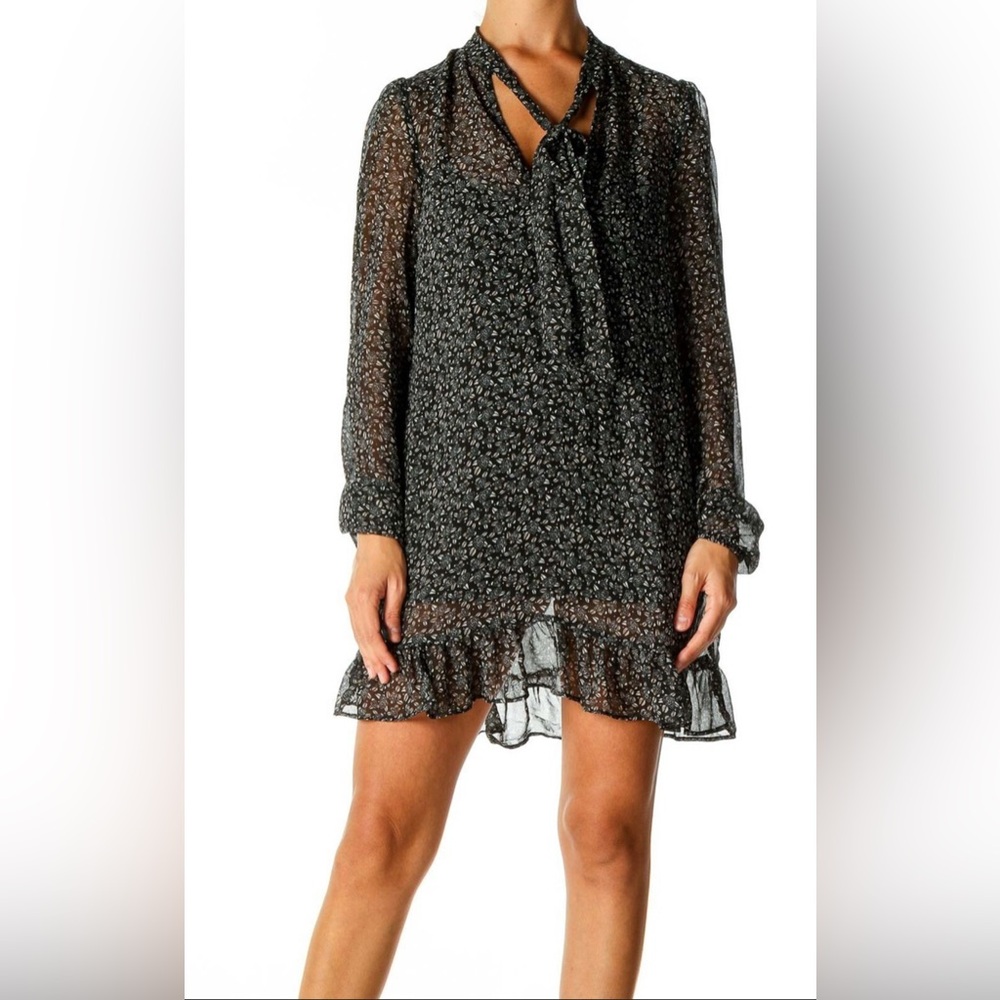 Free People Retro Floral Shift Dress, sheer mini dress designed  size M